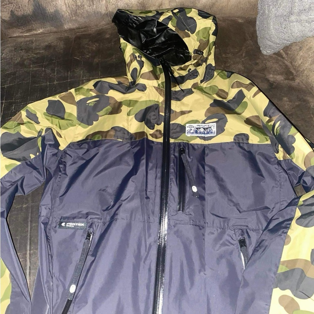 Bape 1st Camo Pertex Shield Rain Windbreaker Jacket Made in Japan